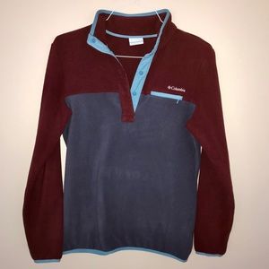 Columbia Color Block Snap Fleece Jacket